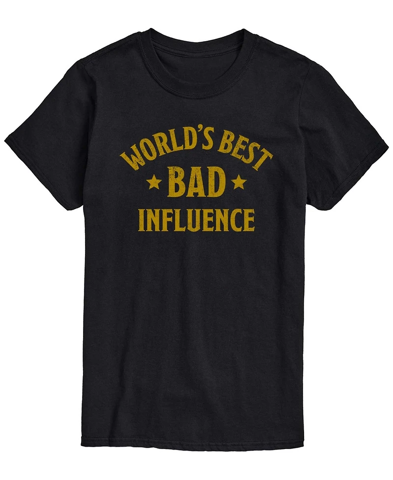 Airwaves Men's Worlds Best Bad Influence Short-Sleeve Graphic T-Shirt