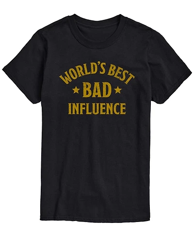 Airwaves Men's Worlds Best Bad Influence Short-Sleeve Graphic T-Shirt