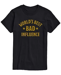 Airwaves Men's Worlds Best Bad Influence Short-Sleeve Graphic T-Shirt