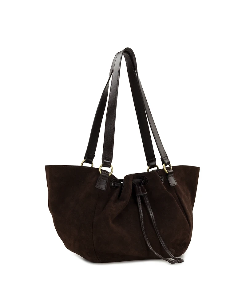 Patricia Nash Mads Drawstring Suede Small Tote Handbag