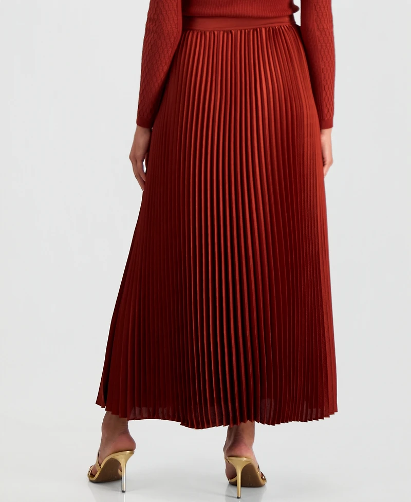 Elie Tahari Women's Rowyn High-Waisted Pleated Midi Skirt