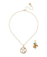 Betsey Johnson Faux-Stone Taurus Celestial Pendant Necklace Charm Zodiac Set