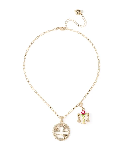 Betsey Johnson Faux-Stone Libra Celestial Pendant Necklace Charm Zodiac Set