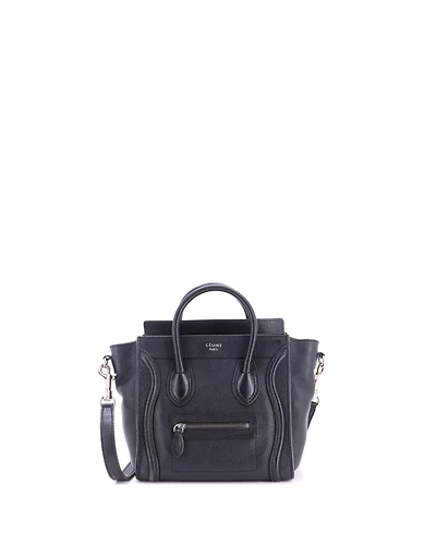 Pre-Owned Celine Nano Luggage Bag Grainy Leather