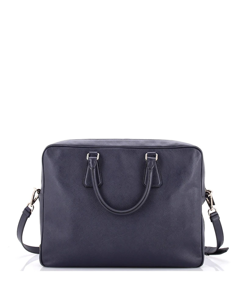 Pre-Owned Prada Convertible Travel Briefcase Saffiano Leather