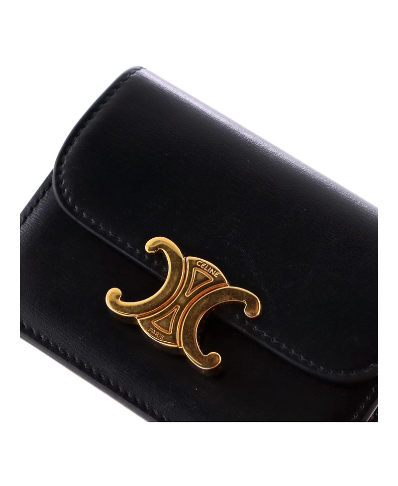 Pre-Owned Celine Triomphe Card Case Leather