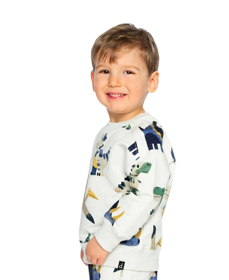 Deux par Deux Baby Boy's (12M-24M) Fleece Dinosaur Print Sweatshirt