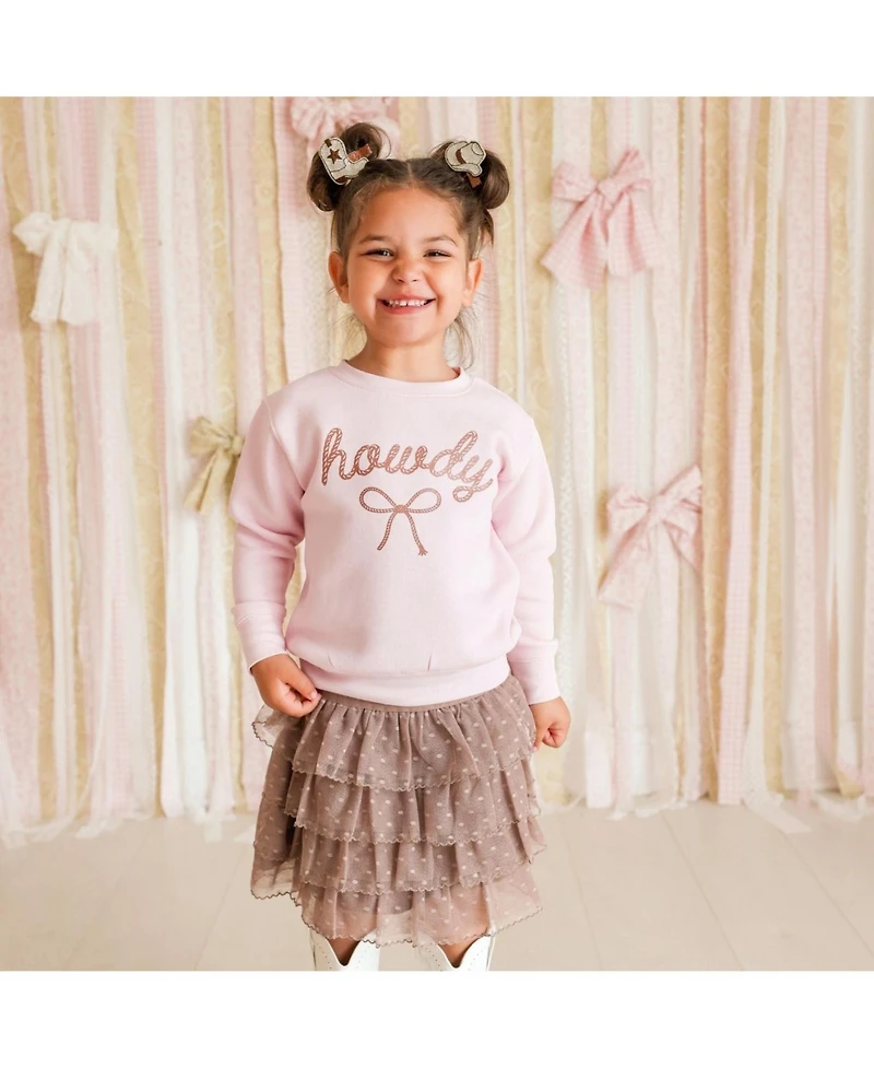 Sweet Wink Toddler Girls Girls( 2T - 4T) Howdy Darling Western Sweatshirt