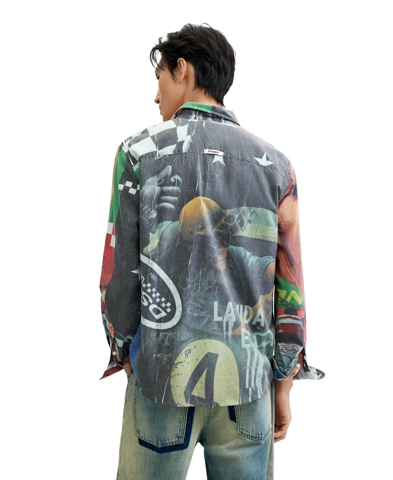 Desigual Men's Collage print shirt