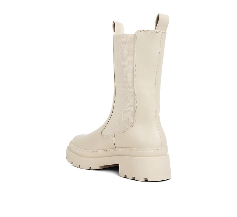 Womens jolt elasticated gussets lug sole boots
