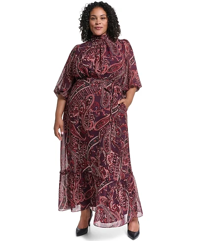 Eliza J Plus Mock Neck Maxi Dress