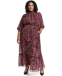 Eliza J Plus Mock Neck Maxi Dress