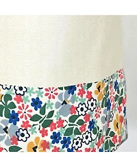 Rlf Home Petite Flowers Banded Window Valance 100% Cotton Lined Rod Pocket