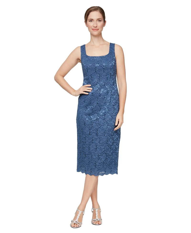 Sl Fashions 2-Pc. Lace Jacket & Midi Dress Set