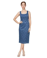 Sl Fashions 2-Pc. Lace Jacket & Midi Dress Set
