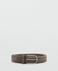Mango Men's Braided Elastic Belt