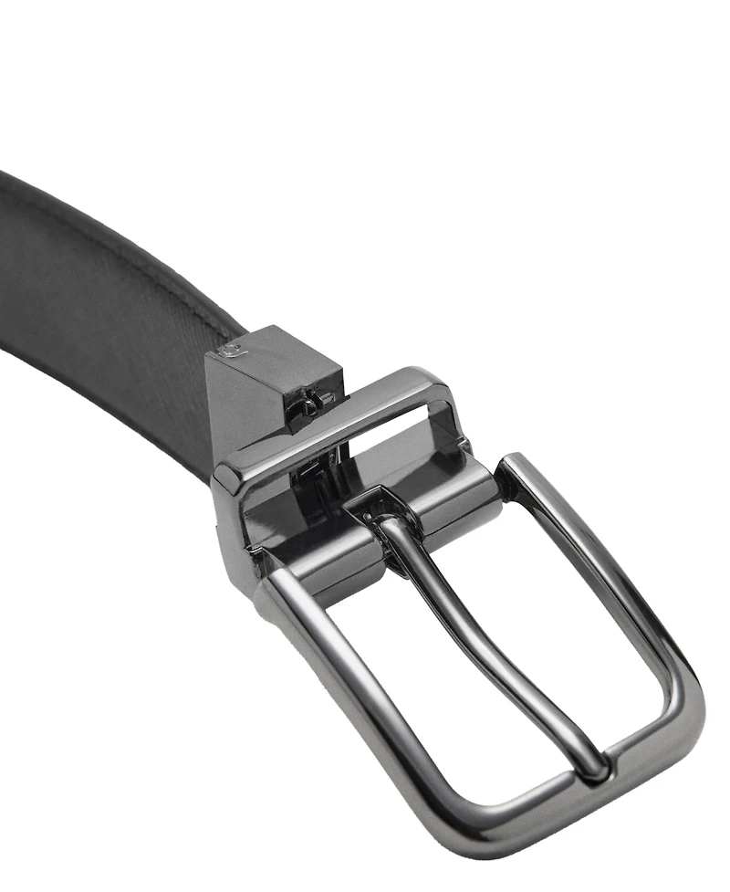 Mango Men's Croc-Effect Leather Belt