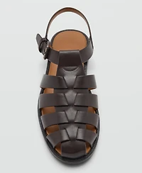 Mango Men's Leather Fisherman Sandals