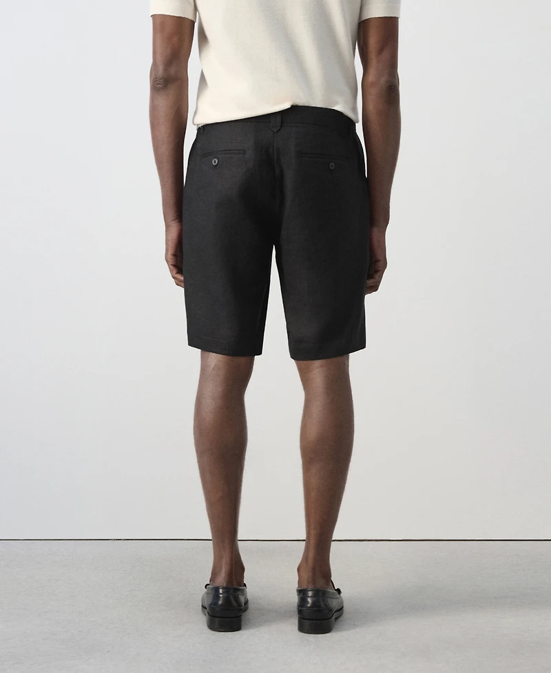 Mango Men's Slim-Fit Linen 9.84" Bermuda Shorts