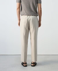 Mango Men's Regular-Fit Pleated Pants