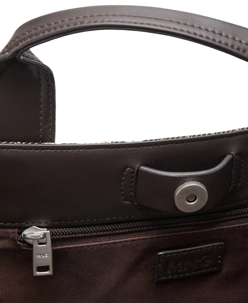 Mango Men's Striped Tote Bag