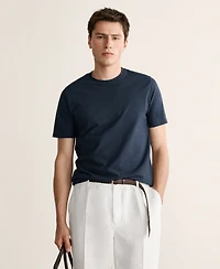 Mango Men's Cotton Slim-Fit T-Shirt