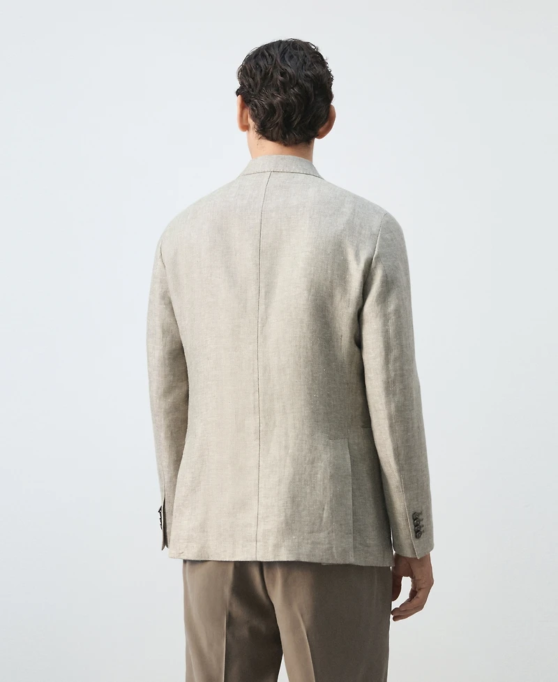 Mango Men's Slim-Fit Linen Blazer