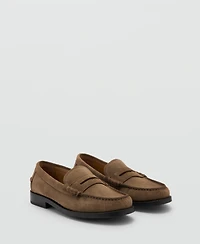 Mango Men's Split Leather Moccasins