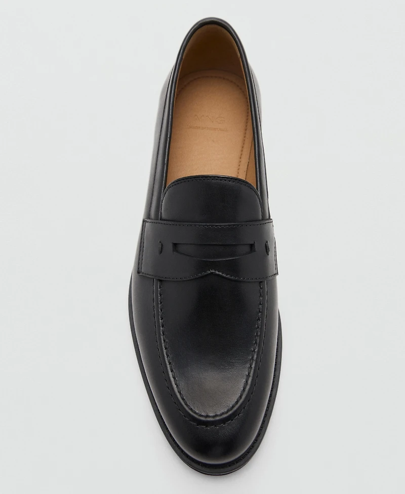 Mango Men's Leather Penny Loafers
