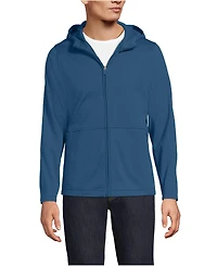 Lands' End Men's Unisex Grid Tech Hooded Zip Front Jacket