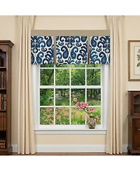 Rlf Home Tracy Pleated Window Valance 100% Cotton Rod Pocket