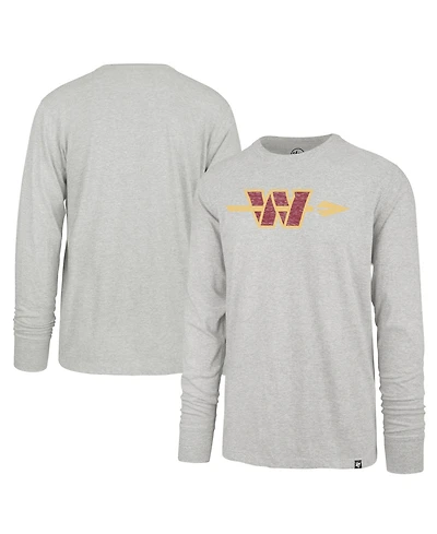 '47 Brand Men's Gray Washington Commanders Premier Franklin Long Sleeve T-Shirt