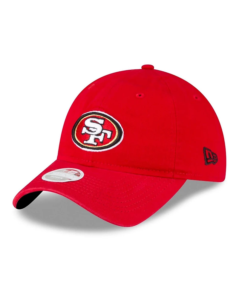 New Era Women's Scarlet San Francisco 49ers 80th Anniversary Side Patch 9TWENTY Adjustable Hat