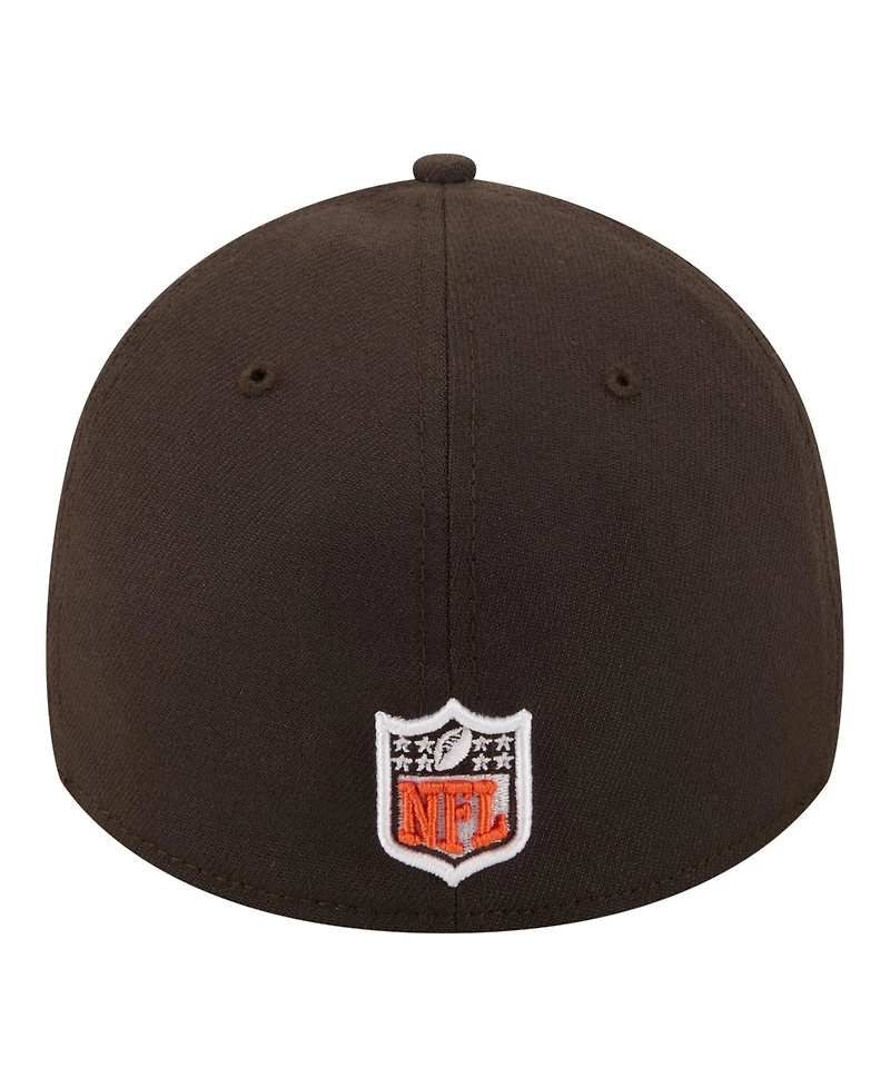 New Era Men's Brown Cleveland Browns Core Team 39THIRTY Flex Hat