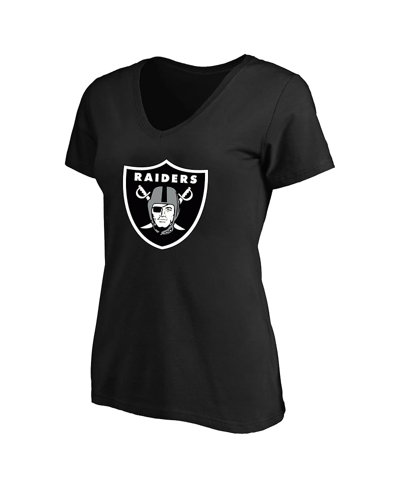 Fanatics Women's Fernando Mendoza Black Las Vegas Raiders Plus Name Number V-Neck T-Shirt
