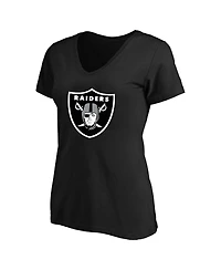 Fanatics Women's Fernando Mendoza Black Las Vegas Raiders Plus Name Number V-Neck T-Shirt