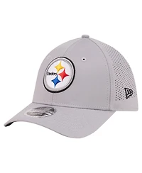 New Era Men's Gray Pittsburgh Steelers 39THIRTY M-Crown Flex Fit Hat