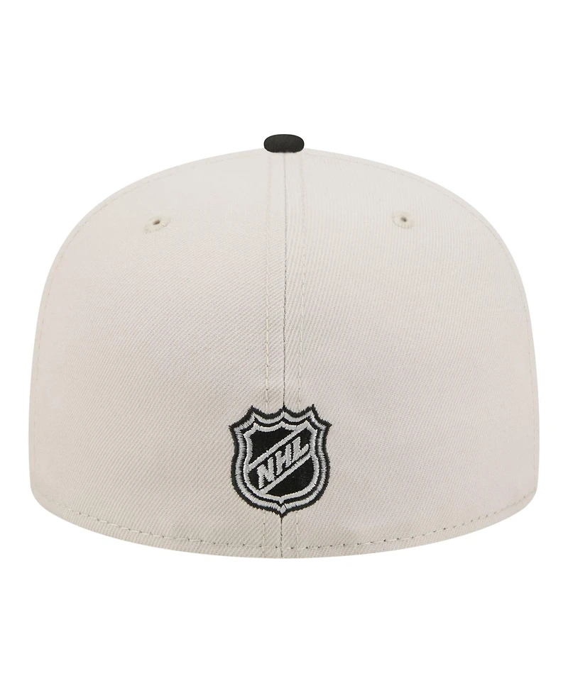 New Era Men's Tan/Black Los Angeles Kings Localized City Icon 59FIFTY Fitted Hat