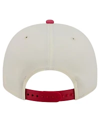 New Era Men's Cream/Scarlet San Francisco 49ers Washed A-Frame 9FIFTY Snapback Hat