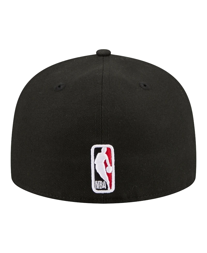 New Era Men's Black Chicago Bulls Team Collage 59FIFTY Fitted Hat