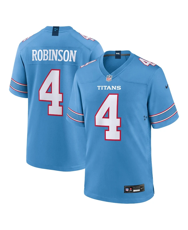 Nike Men's Wan'Dale Robinson Light Blue Tennessee Titans Team Game Jersey