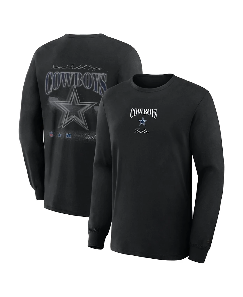 Fanatics Men's Black Dallas Cowboys Midnight Falls Long Sleeve T-Shirt