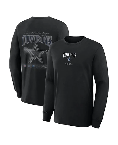 Fanatics Men's Black Dallas Cowboys Midnight Falls Long Sleeve T-Shirt