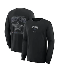 Fanatics Men's Black Dallas Cowboys Midnight Falls Long Sleeve T-Shirt