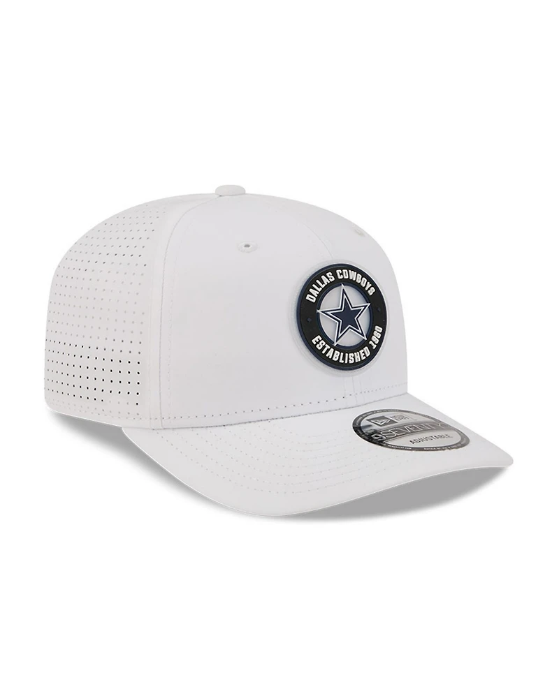 New Era Men's White Dallas Cowboys Coolera 9SEVENTY Adjustable Hat