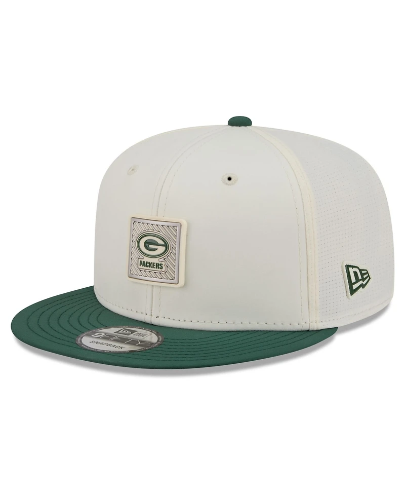 New Era Men's Cream/Green Green Bay Packers 2026 Nfl Training Camp 9FIFTY Snapback Hat