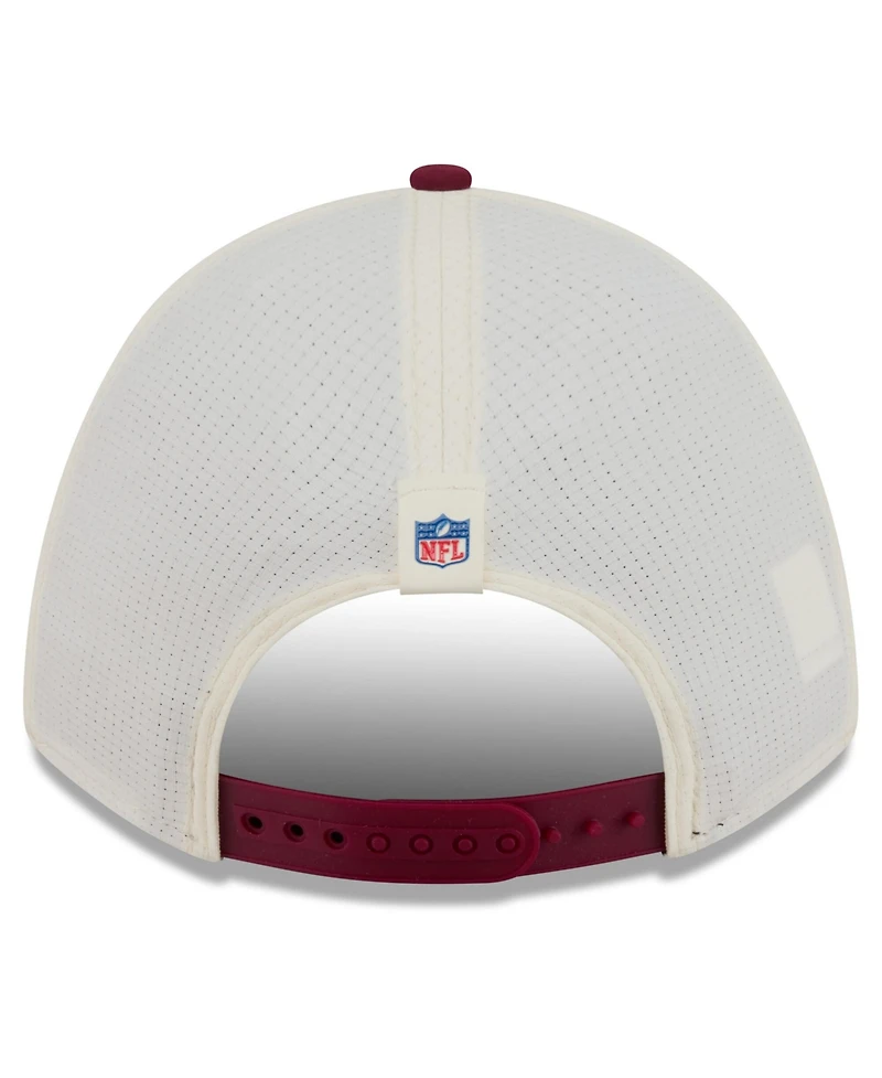 New Era Men's Cream/Burgundy Washington Commanders 2026 Nfl Training Camp 9FORTY Adjustable Hat