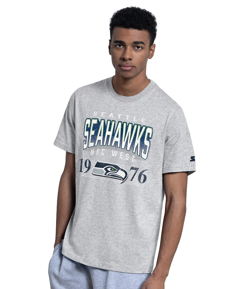 Starter Men's 2-pack College Navy/Gray Seattle Seahawks Logo T-Shirt