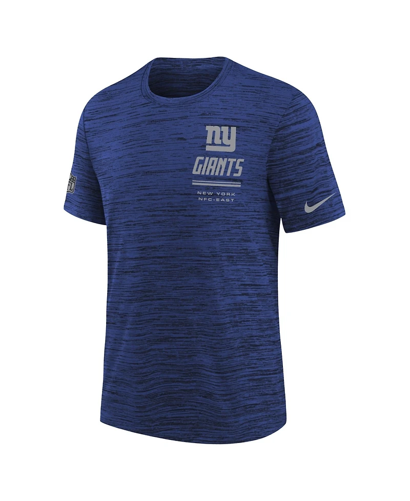 Nike Big Boys and Girls Royal New York Giants Sideline Velocity Dri-fit T-Shirt