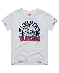 Homage Big Boys and Girls Heather Gray New York Yankees Star Wars x Mlb Dark Side T-Shirt